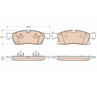 Brake Pads TRW GDB1955 for MERCEDES-BENZ