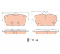 Brake Pads TRW GDB2014 for MERCEDES-BENZ