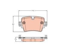 Brake Pads TRW GDB2095 for JAGUAR