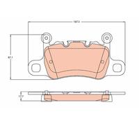 Brake Pads TRW GDB2104 for PORSCHE