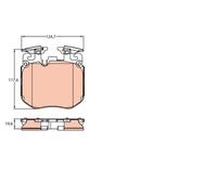 Brake Pads TRW GDB2147 for ALPINA BMW ROLLS-ROYCE