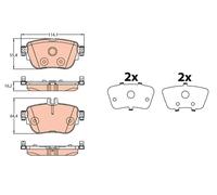 Brake Pads TRW GDB2155 for MERCEDES-BENZ