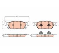 Brake Pads TRW GDB2167 for FORD FORD USA