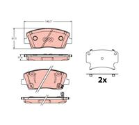Brake Pads TRW GDB2375 for GENESIS KIA