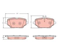 Brake Pads TRW GDB2381 for MERCEDES-BENZ