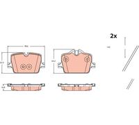 Brake Pads TRW GDB2487 for BMW TOYOTA