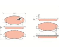 Brake Pads TRW GDB3336 for LOTUS TOYOTA