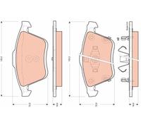 Brake Pads TRW GDB3400 for MAZDA