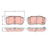 Brake Pads TRW GDB3421 for HYUNDAI KIA