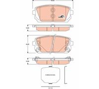 Brake Pads TRW GDB3462 for KIA
