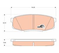 Brake Pads TRW GDB3491 for LEXUS TOYOTA