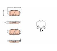 Brake Pads TRW GDB3626 for HYUNDAI