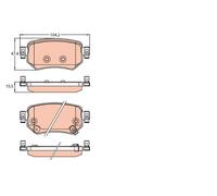 Brake Pads TRW GDB3632 for MAZDA
