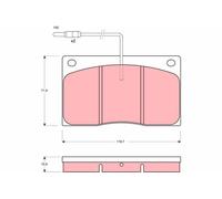 Brake Pads TRW GDB443 for RENAULT