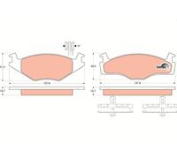 Brake Pads TRW GDB454 for SEAT VW