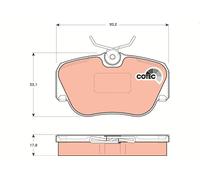 Brake Pads TRW GDB817 for MERCEDES-BENZ
