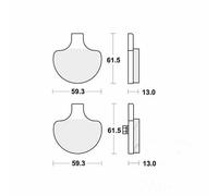 Brake Pads TRW MCB548PC Fits Harley Davidson FXRS-CONV 1340 1989-1993