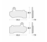 Brake Pads TRW MCB781PC Fits Harley Davidson FLTRK 1868 2020-2023