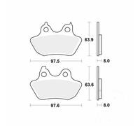 Brake Pads TRW MCB799PC Fits Harley Davidson FLSTSC 1584 2007