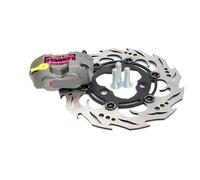Brake Pads Universal Brake 82mm Caliper 3 Hole 70mm Disk Disc Rotor Set 4 Piston Radial Mounting For Aerox Nitro BWS
