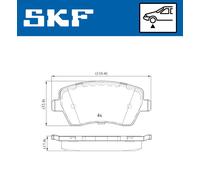 Braking Disc Brake Brake Pad Set SKF VKBP 80003 Fits Dacia Lada Nissan Renault