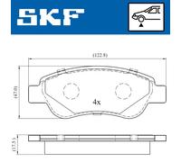 SKF VKBP 80037 Brake pad set