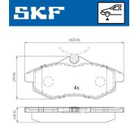 Braking Disc Brake Brake Pad Set SKF VKBP 80041 Fits Citroen C2 C2 Enterprise C3