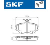 SKF VKBP 80050 Brake pad set