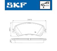 Braking Disc Brake Brake Pad Set SKF VKBP 80076 Fits Renault Espace Grand