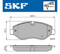 SKF VKBP 80089 Brake pad set
