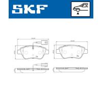 Brake pads VKBP 80145 E SKF for ALFA ROMEO FIAT CITROËN PEUGEOT