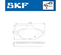 Brake pads VKBP 80162 E SKF for FIAT CINQUECENTO PUNTO PUNTO Convertible PANDA