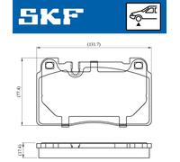 Braking Disc Brake Brake Pad Set SKF VKBP 80225 Fits Audi Porsche Macan Q5