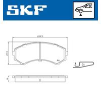 Braking Disc Brake Brake Pad Set SKF VKBP 80252 A Fits Mazda Mitsubishi E