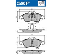 Brake pads VKBP 80254 SKF for MERCEDES-BENZ VW