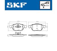 Braking Disc Brake Brake Pad Set SKF VKBP 80263 Fits Renault Grand Scénic