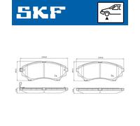 Braking Disc Brake Brake Pad Set SKF VKBP 80289 A Fits Ford Mazda B-Series