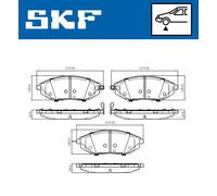 Braking Disc Brake Pad Set SKF VKBP 80305 A Fits Chevrolet Spark