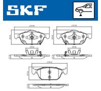 Brake pads VKBP 80320 A SKF for HONDA CIVIC IX CIVIC IX Saloon CIVIC IX Tourer