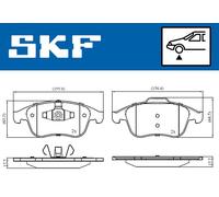 Braking Disc Brake Brake Pad Set SKF VKBP 80336 Fits Renault Grand Scénic