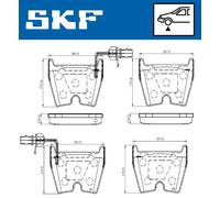 Brake pads VKBP 80369 E SKF for AUDI LAMBORGHINI