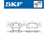 Braking Disc Brake Brake Pad Set SKF VKBP 80389 Fits Mercedes-Benz GL-Class GLE