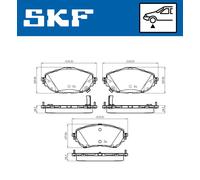Braking Disc Brake Brake Pad Set SKF VKBP 80429 A Fits Toyota Auris Auris Van