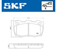SKF VKBP 80435 Brake pad set