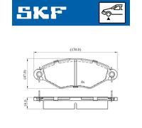 Brake pads VKBP 80470 SKF for PEUGEOT 306 Hatchback 306 206 Hatchback 206 Van
