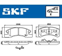 Brake pads VKBP 80490 A SKF for DAIHATSU MITSUBISHI