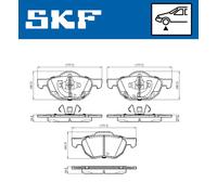SKF VKBP 80518 A Brake pad set