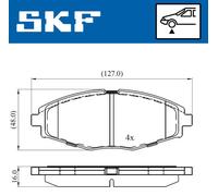 SKF VKBP 80532 Brake pad set