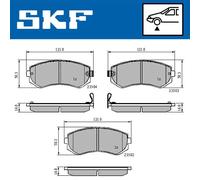 Braking Disc Brake Brake Pad Set SKF VKBP 80535 A Fits Nissan Almera Patrol