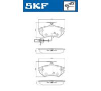 Braking Disc Brake Brake Pad Set SKF VKBP 80547 E Fits Audi Seat VW A4 Bora